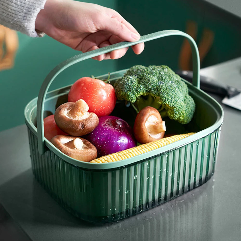 

Кухонная корзина для мытья фруктов и овощей, 2 в 1