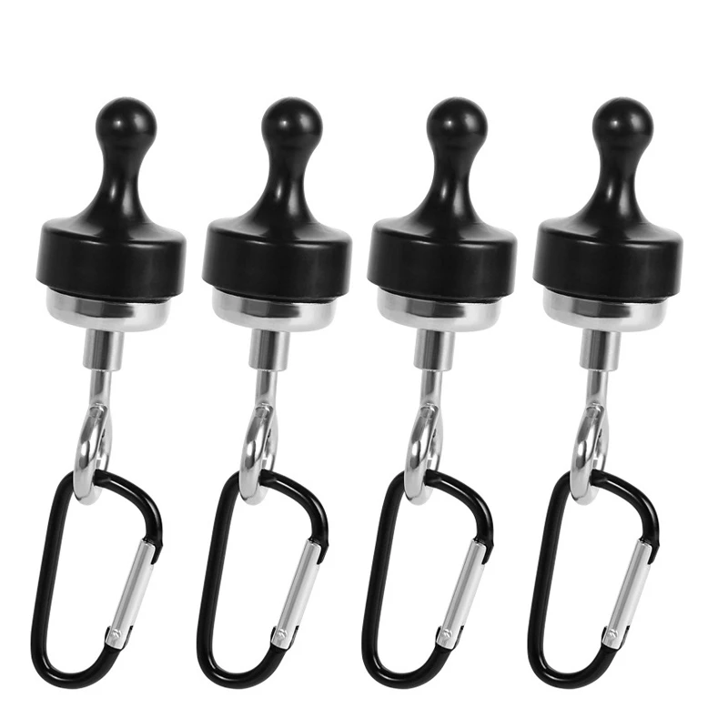 

1Set Outdoor Camping Lights Magnetic Hook Tent Canopy Carabiner Magnet Hanger Black&Gold
