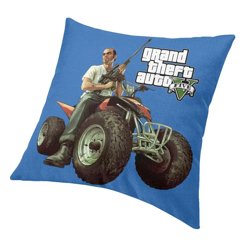 Классическая Приключения Игра Grand Theft Автомобильная наволочка 45x45 см мягкая