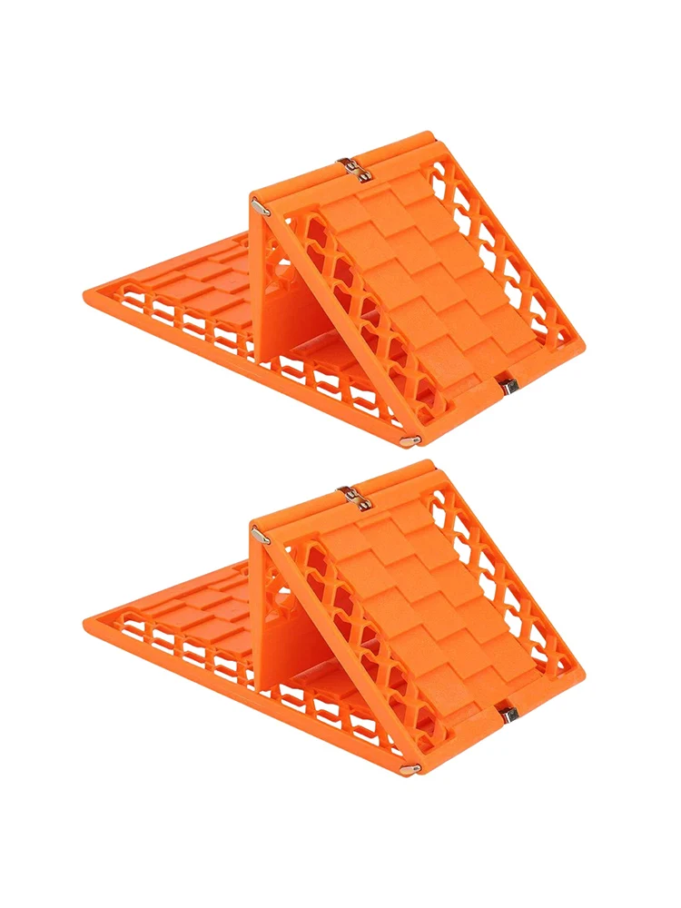 

Traction Boards Traction Aid Tracks Car Wheel Non-slip Tire Traction Pad Tyre Ladder For Mud Sand Snow 2 Pack (Orange)
