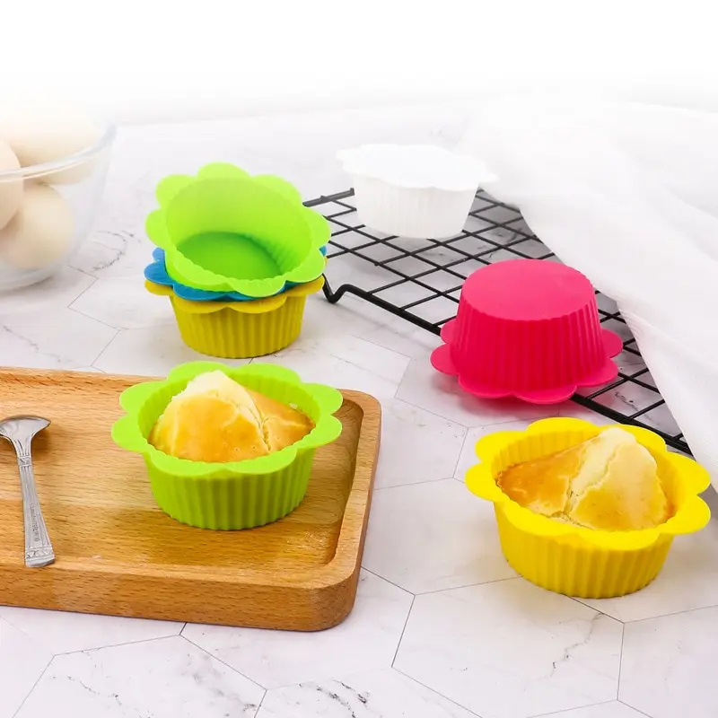 

1Pc Sun Flower Cup shape Silicon Cake Baking Molds Muffin Cupcake Chocolate Making Tool Reusable Baking tool
