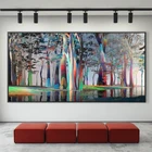 Картины на холсте с изображением больших красочных деревьев, Современный художественный пейзаж, настенный плакат, картины, дизайн, домашний декор