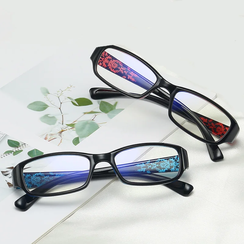 

B6222 Square Reading Glasses Women Frame Comfort HD Readers Blue Light Blocking Eyeglasses Lightweight Spring Hinge