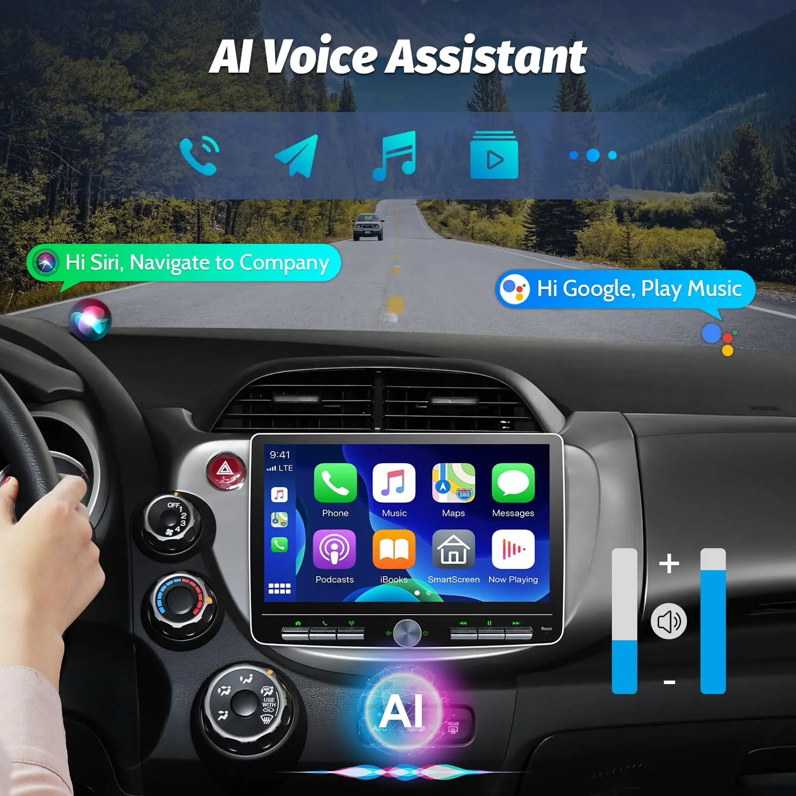 Двойной сенсорный экран Din, радиоприемник, 10 дюймов, Android Auto, 2 Din, автомобильная стереосистема, сенсорный плавающий экран, совместимый с Apple Carplay (art.: 3920cb9be3dd2) - 3920cb9be3dd2