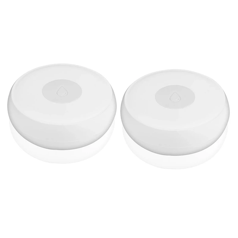 

Датчик утечки воды Zigbee, беспроводная лампа с оповещением об обнаружении уровня воды, 2 шт.