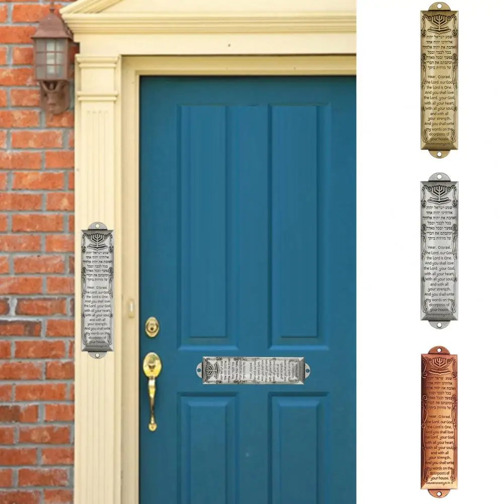 

Дверь Mezuzah нержавеющая Простая установка элегантный прочный металлический еврейский мезуза табличка дверь окно украшение благословение подарок