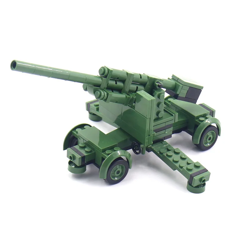 

WW2 Military Series 88MM Anti-Tank Artillery DIY Scene Spare Parts Building Blocks Bricks Toys Christmas Gifts