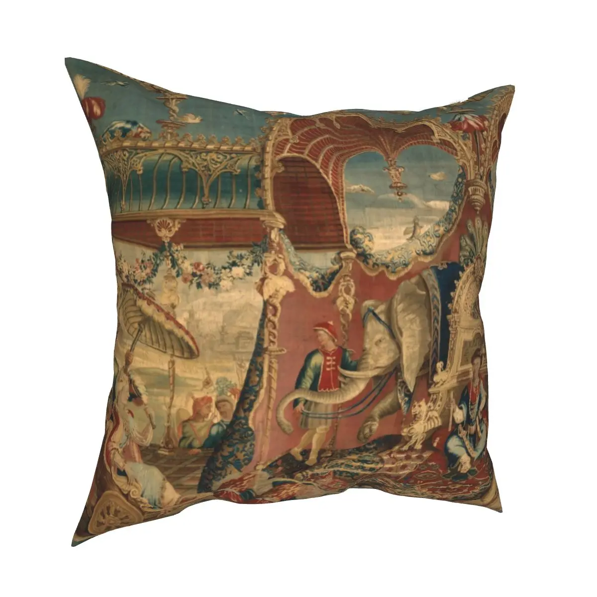 

Vintage Aubusson Pillow Covers Sofa French Antique Ancient Europe Cushion Case Creative Home Decoration Pillow Cover 40*40cm