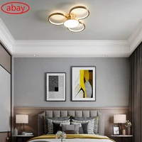 modern gold led chandelie circle rings ceiling lights for living room bedroom study room ceiling lamp indoor lighting decoration