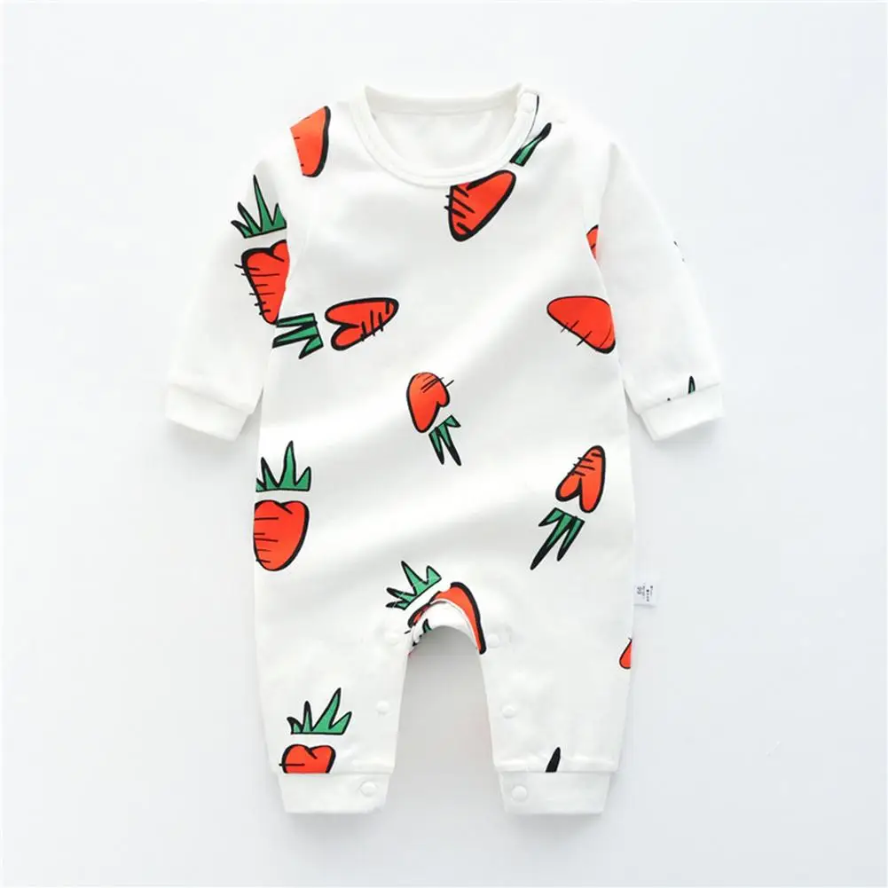 

Baby Romper Jumpsuit Cotton Cute Cartoon Printed Long-sleeved Trousers Coverall For 0-3 Years Old
