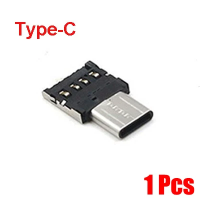 Адаптер OTG Micro USB Type C (папа)-USB 2,0 (мама), 1-5 шт.