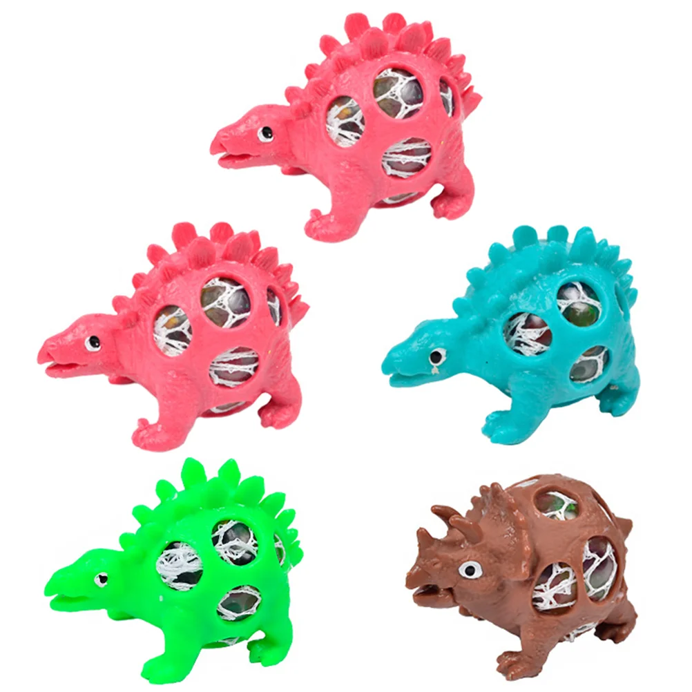 

5 Pcs Dinosaur Decompression Toy Kids Vent Playthings Stress Relieve Toys Anti- Funny Prank Tpr