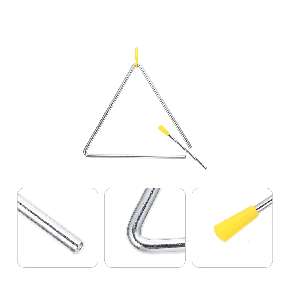 

Triangle Bell Metal Instrumentpercussion Musical Kids Dinner Doorbell Hand Door Set Practice Handheld Instruments Bells Porch