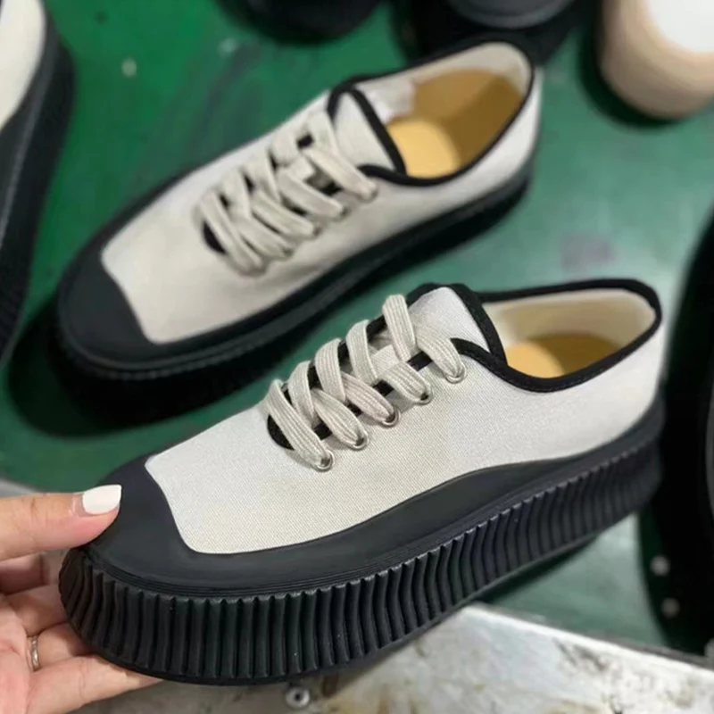 

Autumn Women Canvas Sport Shoes 2022 New Flats Sneakers Fashion Platform Running Shoes Casual Loafers Shoes Vulcanize Shoes