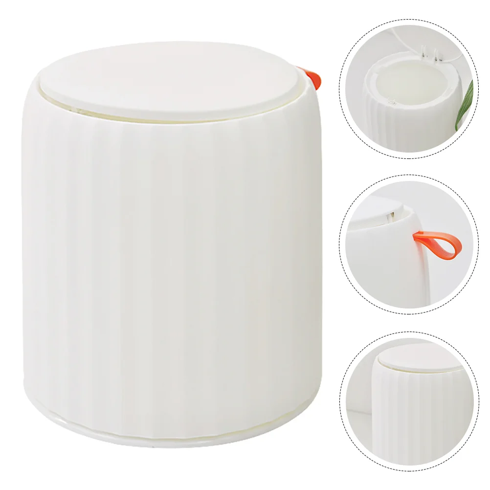 

Can Trash Garbage Desktop Mini Container Bin Wastebasket Small Themerchandise Office Tabletop Waste Lid Rubbishbag Containers