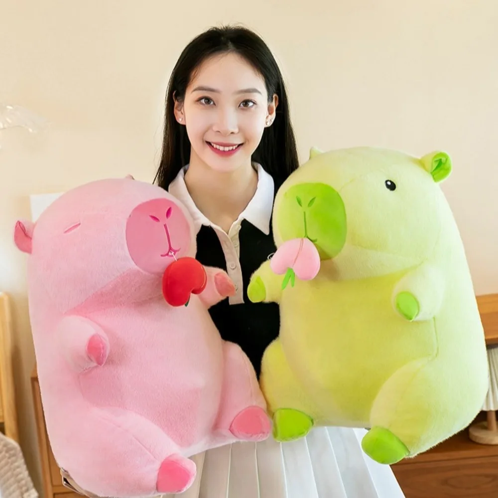 Ешь фрукты мед персик капибара плюшевая игрушка животное пушистая