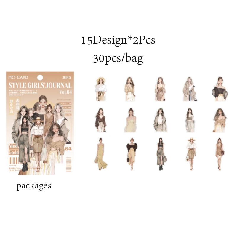 

Модные наклейки Mr. Paper 6 стилей