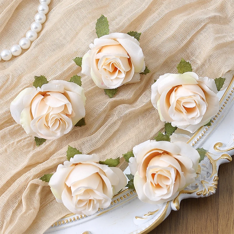 

Искусственные розы шелковые 4,5 см 5/10 шт