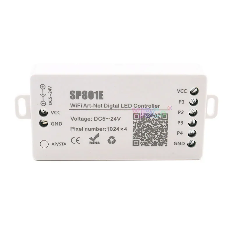 SP801E Wi-Fi Art-Net Magic LED контроллер 5 В-24 В 12 модуль матричной панели WS2812B лента