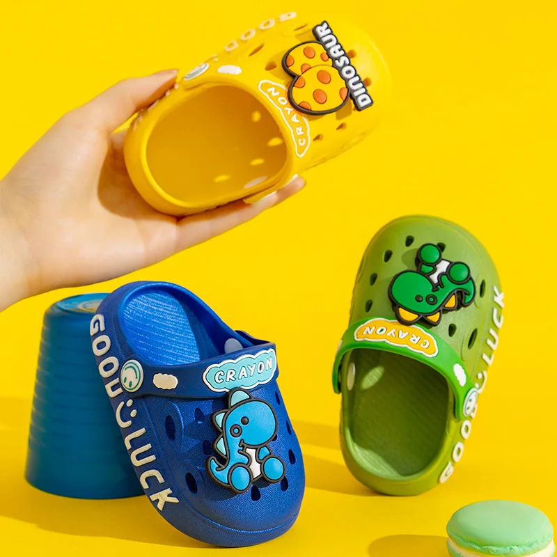 Children summer clogs cheap PVC cartoon baby slides comfort brathable boy garden shoes girls slippers enlarge