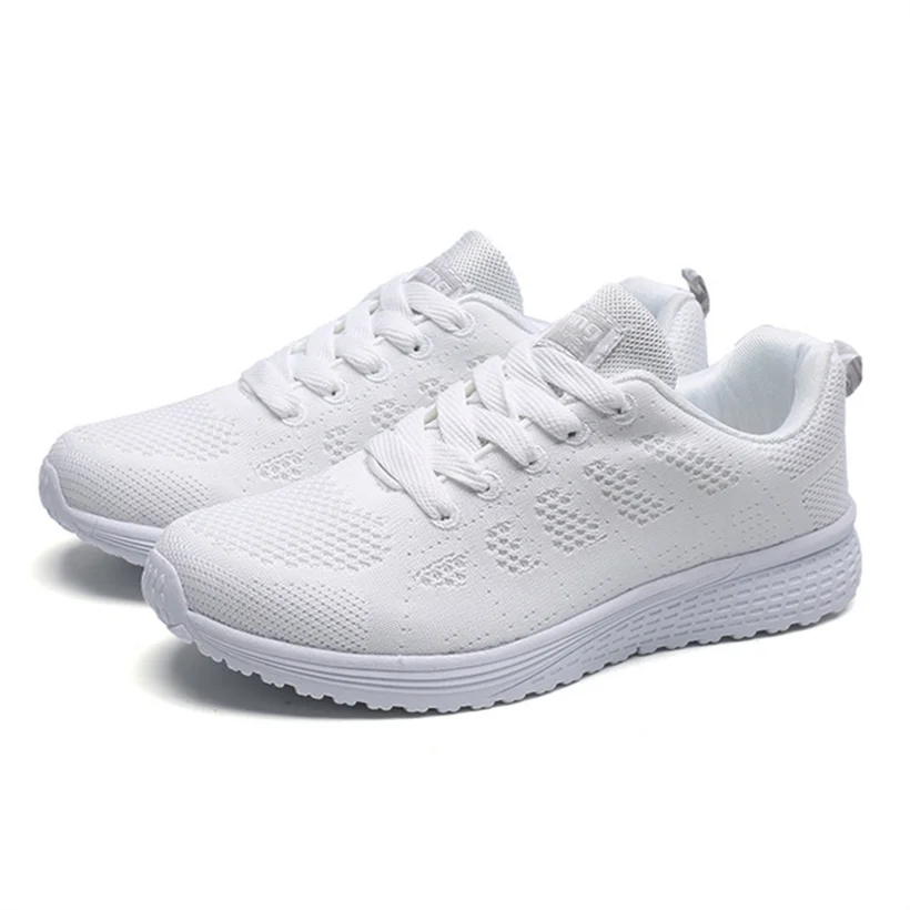 2023 Women Fashion Shoes Breathable Walking Mesh Flat Shoes Woman White Sneakers Casual Tenis Feminino Female Shoes