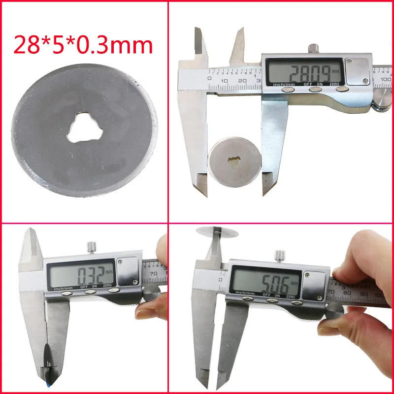 

5pcs 28/45mm Silver Rotary Cutter Refill Blades Quilter Sewing Fabric Cutting Tool Sewing Tool Household Leather Cutter Blade