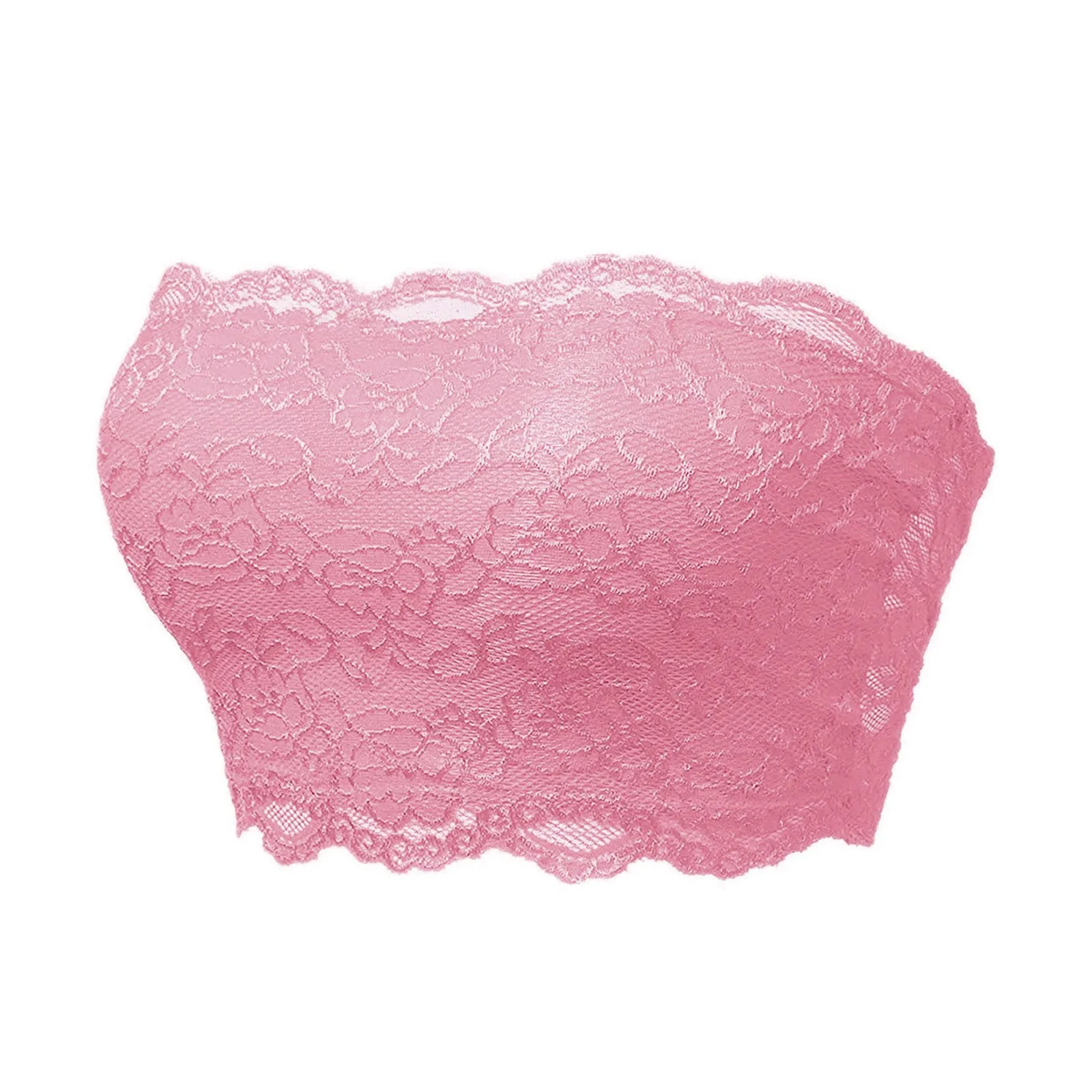 Женский бесшовный кружевной топ с цветочным рисунком бюстгальтер-труба пуш-ап