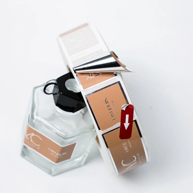 

Custom packaging vinyl sticky sticker printing personalised perfume labels