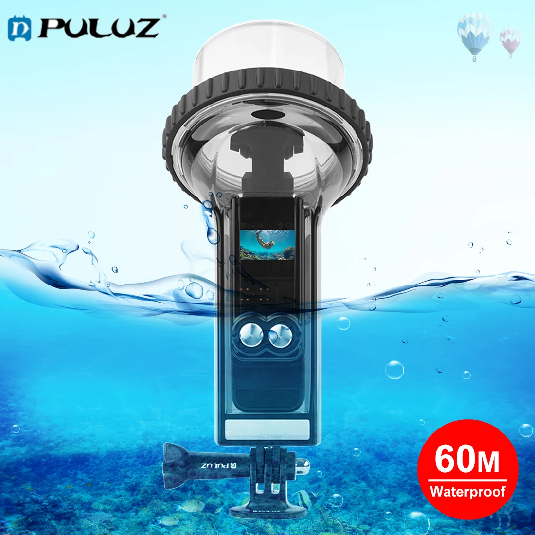 

PULUZ 60m Подводный Водонепроницаемый чехол для дайвинга чехол для DJI Osmo Pocket 2 (черный)