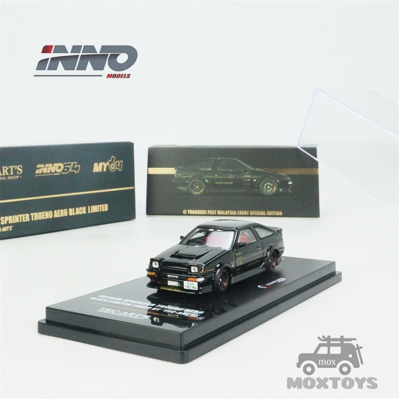 

INNO 1:64 Toyota SPRINTER TRUENO AE86 Black, настроен под давлением «TEC-ART 'S»