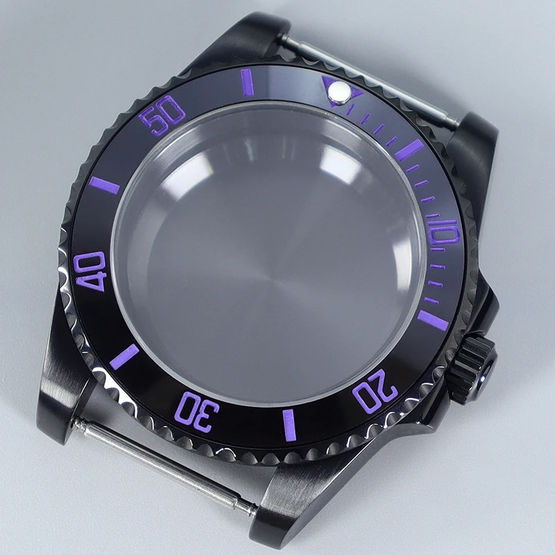 Черный корпус для дайвинга с PVD-покрытием 40 мм керамический безель сапфир Seiko Nh35