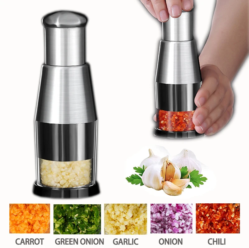 Crusher Garlic Pressed Garlic Chopper Manual Onion Chopper Food Peppers Dicer Mixer Vegetable Slicer Tools Kitchen Accessories