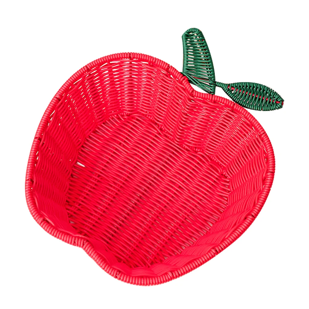 Тканая корзина для хранения яблока фруктовая тарелка домашней еды фруктов