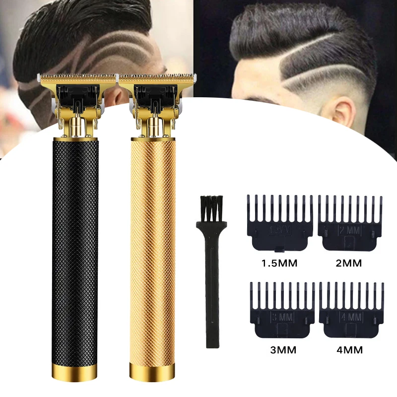 

T9 USB бритвенный профессиональный триммер для бороды, перезаряжаемая новая машинка для стрижки волос, Мужская бритва, триммер для мужчин