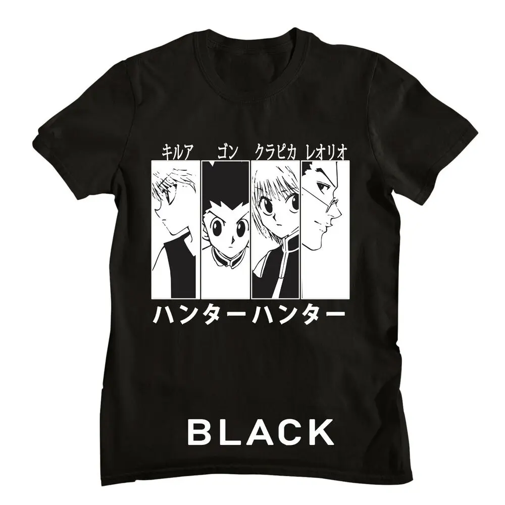 Hunter X Gon Killua Leorio Kurapika HXH аниме манга футболка унисекс