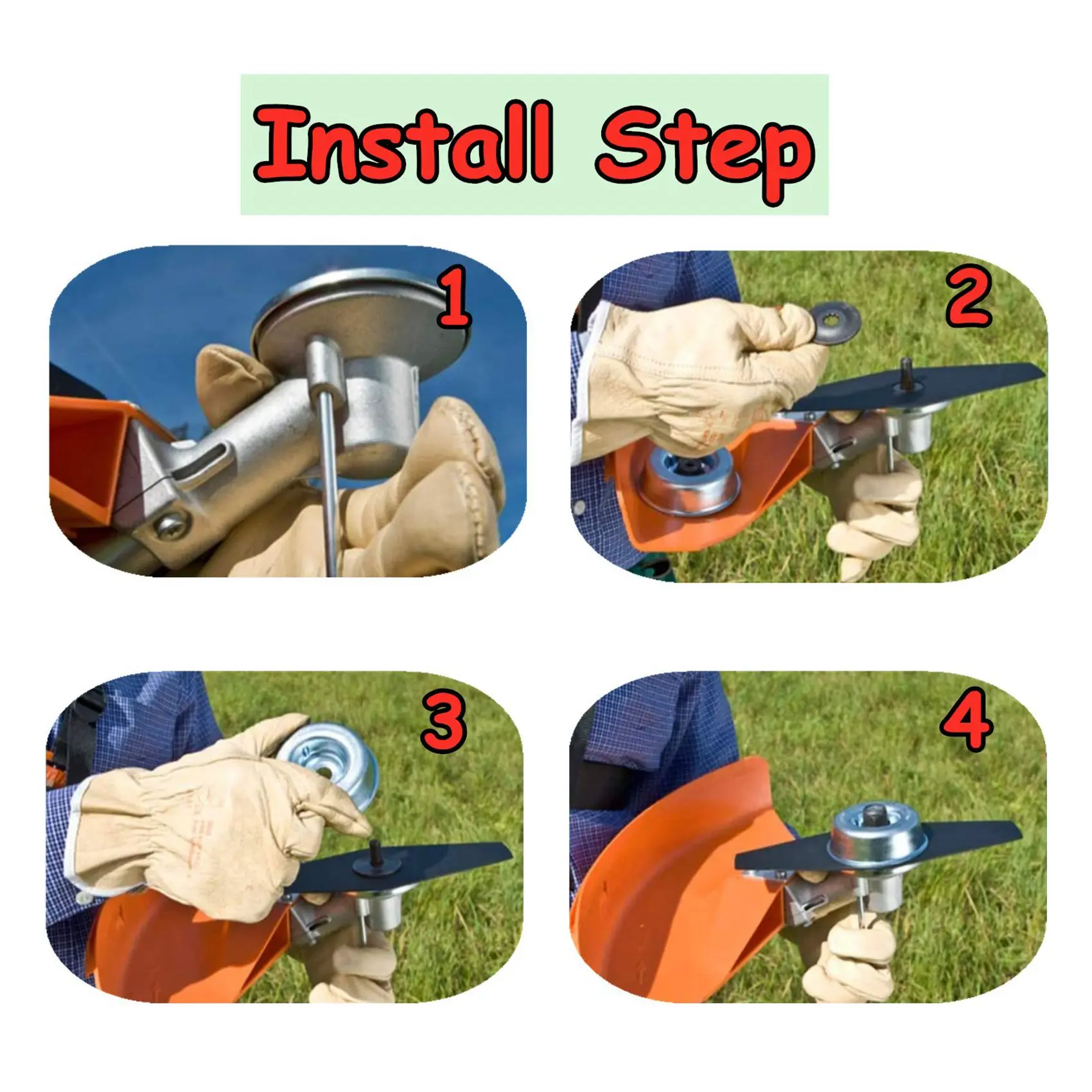 Подходит для адаптера лезвия Stihl FS55 FS56 FS70 FS80 FS83 FS85 FS90 FS100 FS110RX FS120