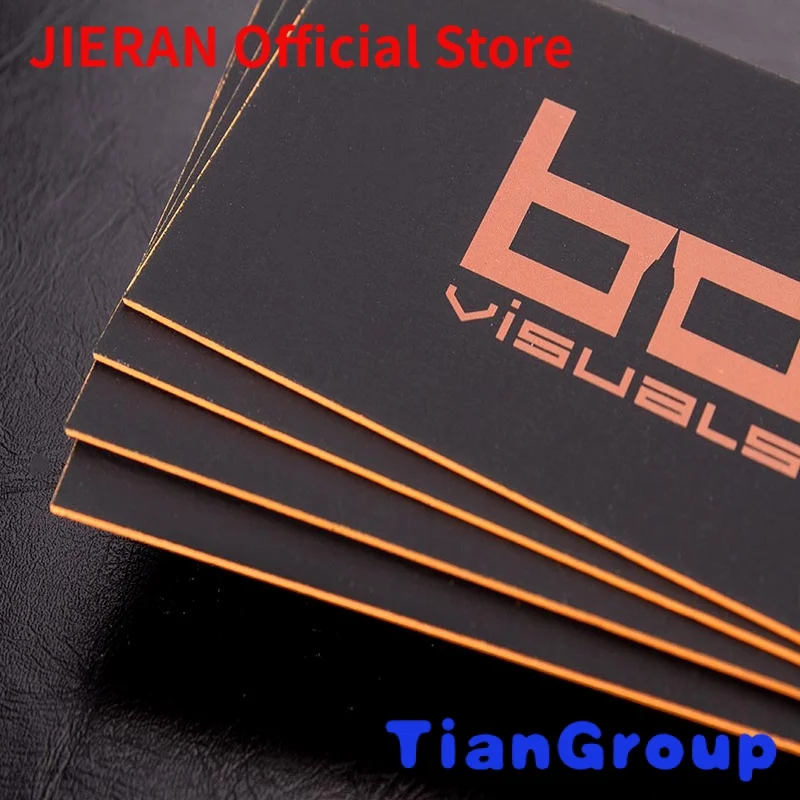 

Custom Luxury Black Gold Foil Recycled Business Card Printing With Golden Border Color Edge