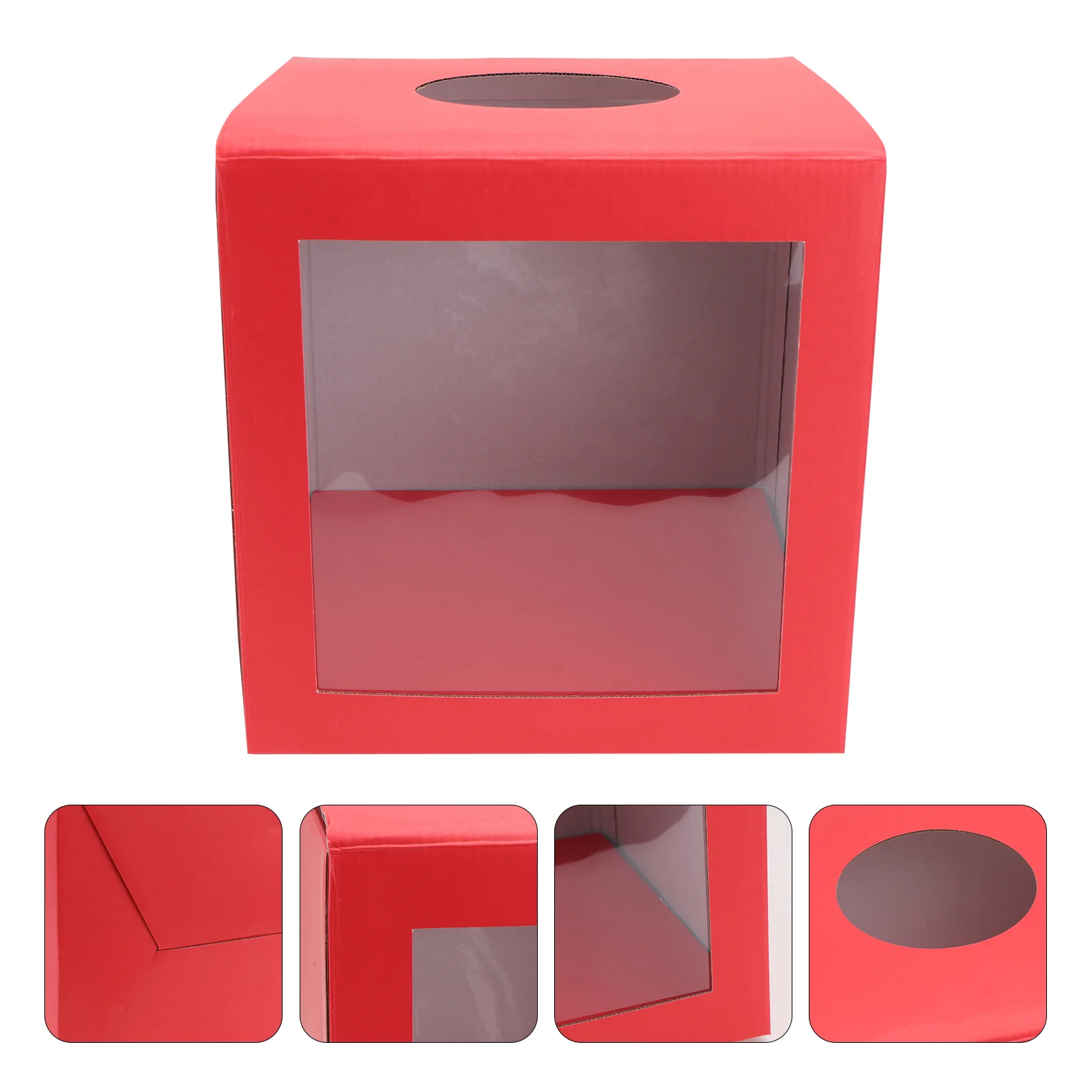 

1PC Simple Paper Lottery Box Prank Draw Box Annual Meeting Game Prop (Red)