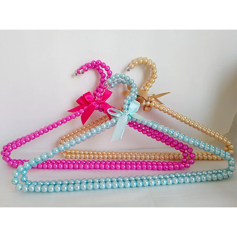 Adult 40cm Plastic Hanger Pearl Hangers For Clothes Pegs Princess Clothespins Wedding Dress Hanger Save-Space Storage Organizer