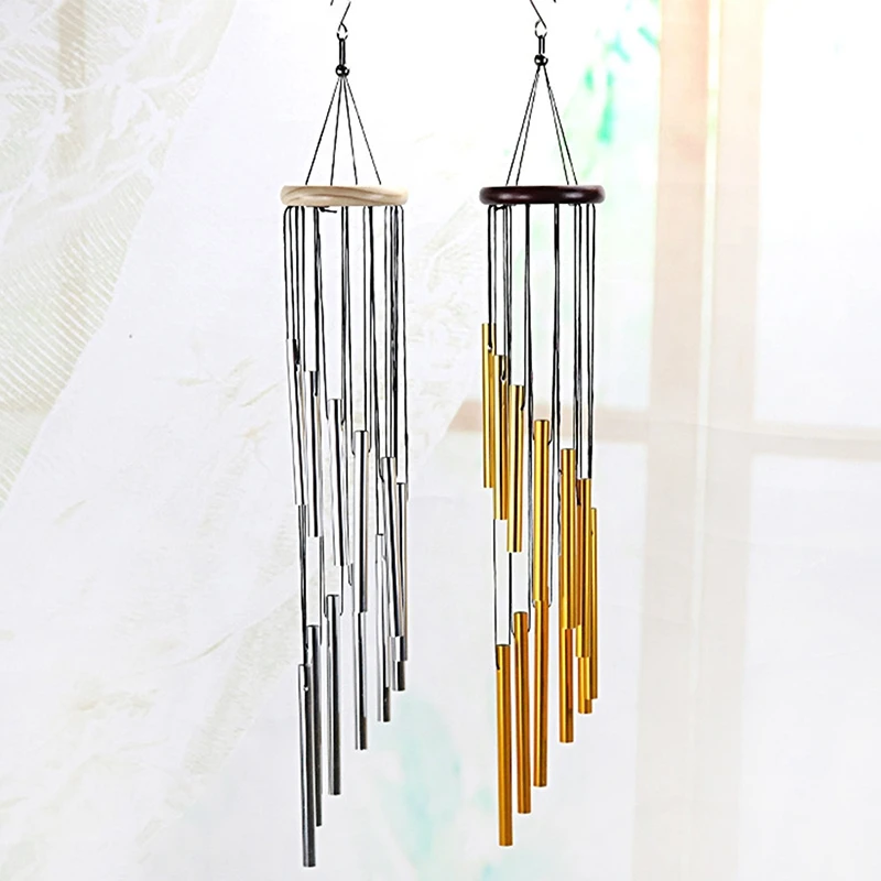 

12 Tubes Wind Chimes Pendant Aluminum Tube Wind Chimes Wall Hanging Bells Balcony Outdoor Yard Garden Home Decoration