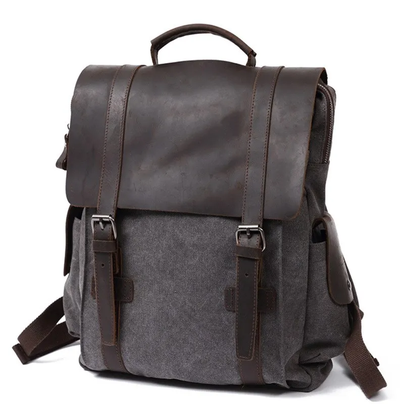 

custom luxury fashion school leather laptop backpack for men multifunctional durable waterproof travel genuine leather backpack
