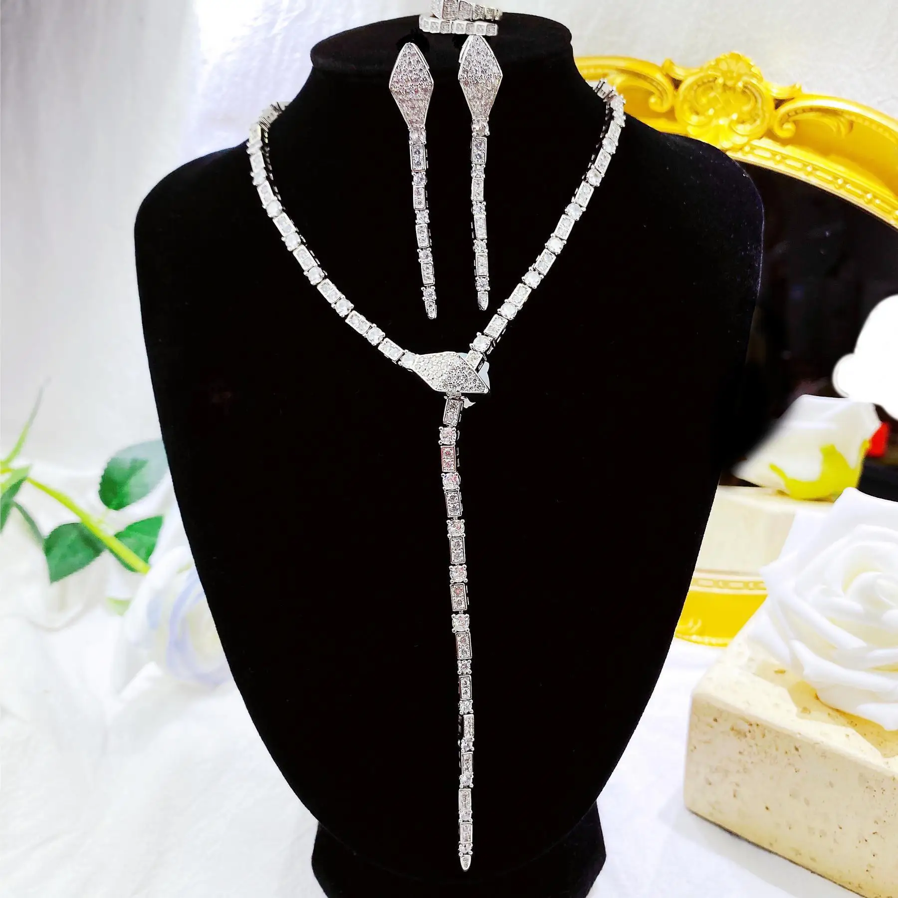 Роскошная Высококачественная цепочка в форме змеи большой брендовый дизайн