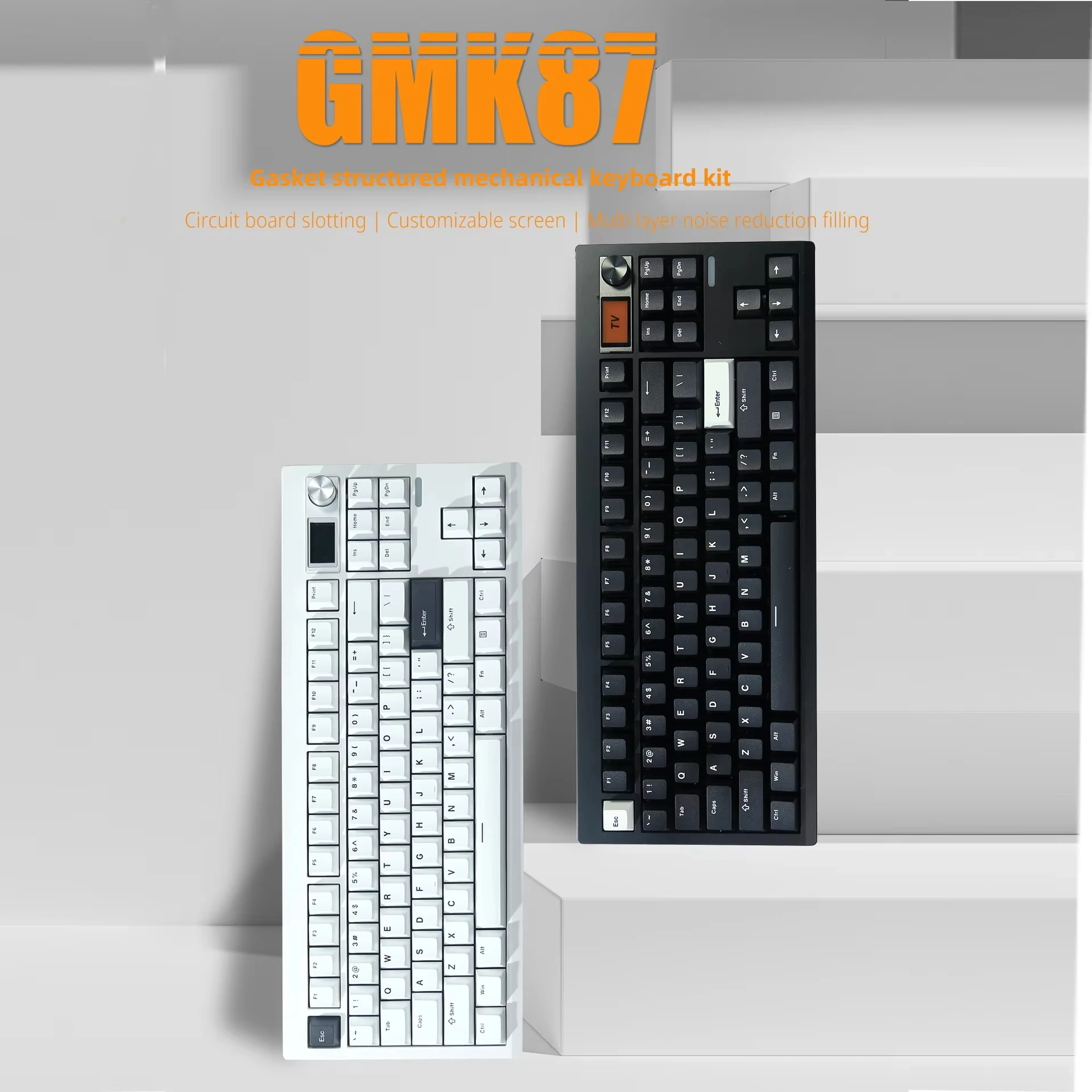 ZUOYA GMK87 Проводная механическая клавиатура Bluetooth 5.1/2.4G/Type-C с TFT-экраном для Mac/Win
