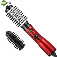 electric hair dryer brush hot air brush hair straightener curler iron volumizer rotate one step blowers replaceable hot air comb