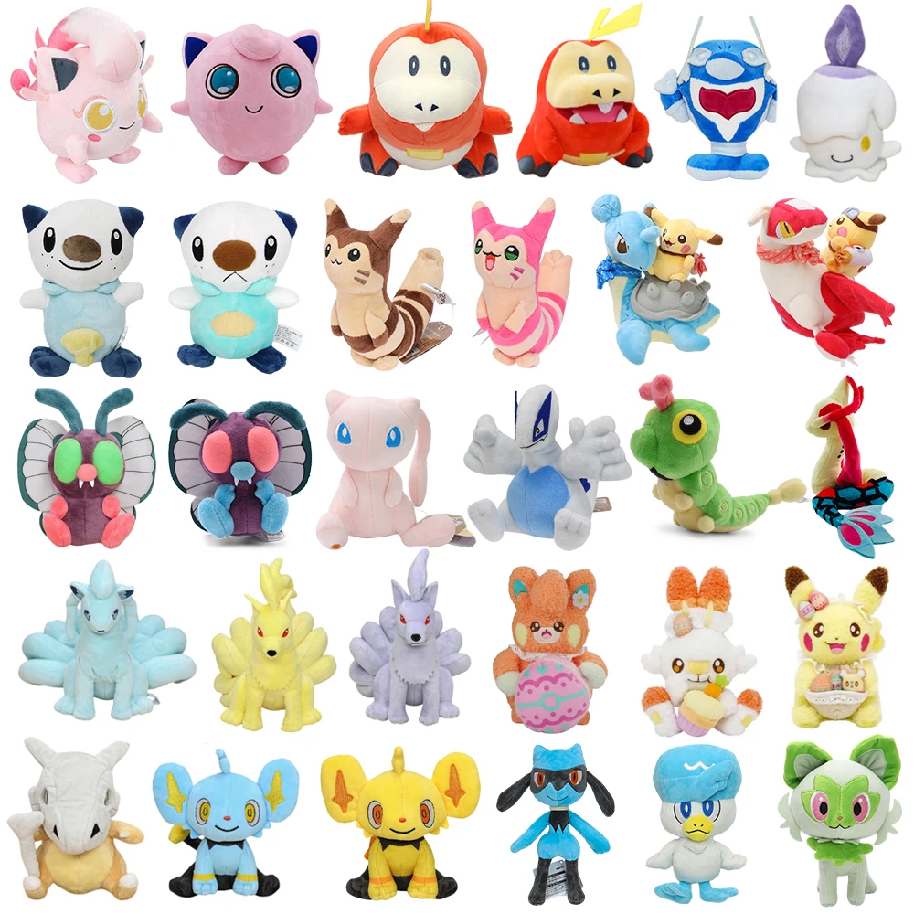 Плюшевые игрушки Pokemon Scream Tail Shinx Quaxly Fuecoco Sprigatito без бабочек Jigglypuff Kawaiii