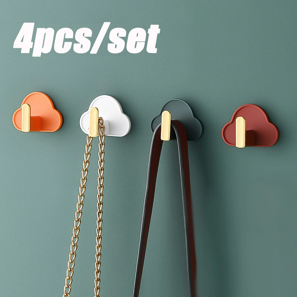 

4 шт. самоклеящиеся крючки в форме облака, настенные крючки, вешалка для ключей за дверью, держатель для полотенец в ванную комнату, украшени...