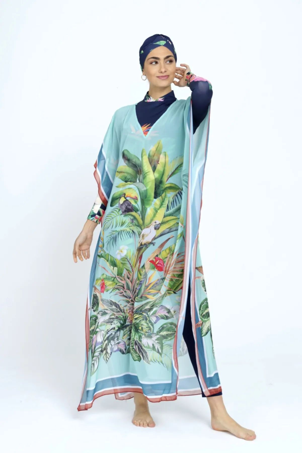 

Women's Pareo Green Swimwear Cover Up Dress Sexy Tunic Suit Beachwear Female Beach Bikini Cover Loose Mini Dress