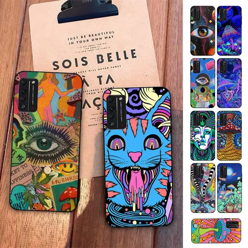 

Colourful Psychedelic Trippy Art Phone Case for Huawei Honor 10 i 8X C 5A 20 9 10 30 lite pro Voew 10 20 V30
