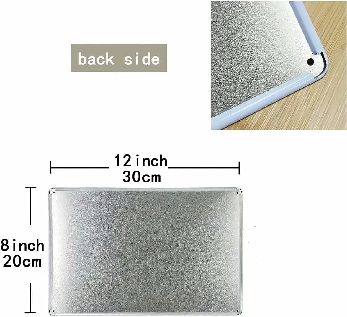 Ysrseu Chuck Lddl Metl Tn Sgn 8x12 n Fghter Плакат Vntge Mn Cve Decortve
