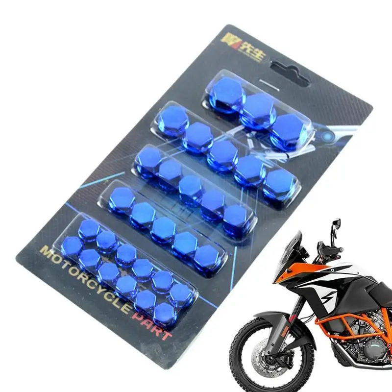 

Motorcycle Head Screw Cover 5 Colors Motorcycle Screw Cover 30PCS/Set Screw Nut Bolt Covers Rustproof Engine Nut Bolt Cover
